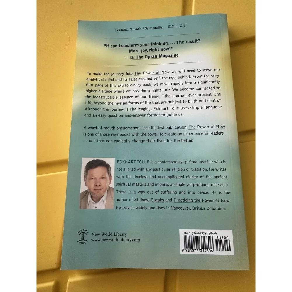 The Power Of Now Eckhart Tolle Paperback Spiritual Enlightenment Self Help‎ Book